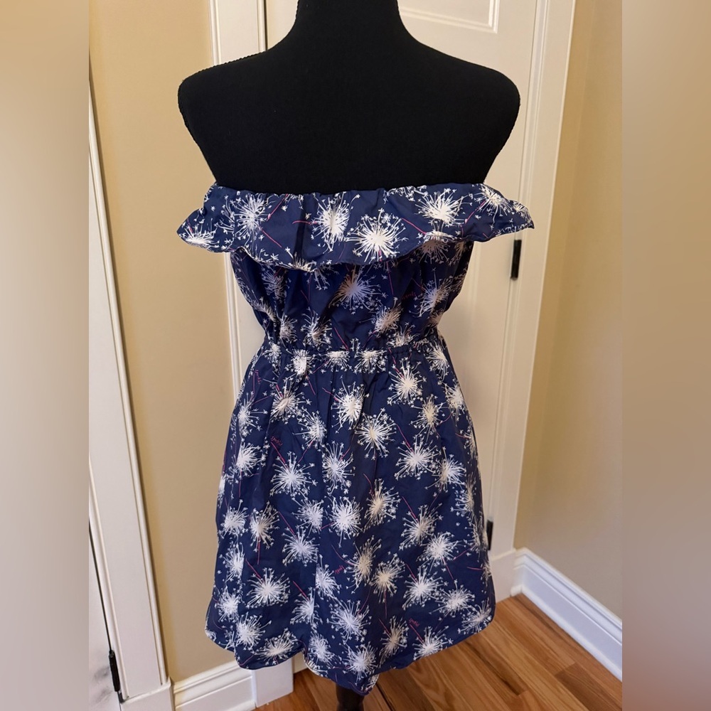 Lilly Pulitzer Fireworks Libby Dress Bright Navy Sparkle Glow Women’s Size M - Picture 4 of 15